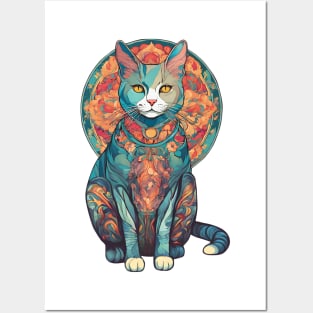 Kaleidoscope Cat Posters and Art